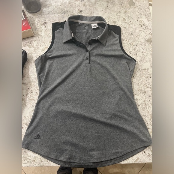 ADIDAS WOMENS ULTIMATE365 SLEEVELESS POLO SHIRT SIZE MEDIUM - Picture 3 of 10